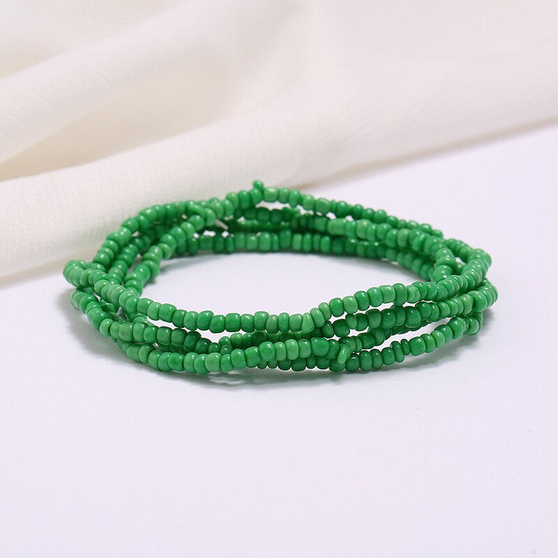 Summer Sexy Bikini Beach Belly Chain for Women Girls Bohemia Colorful Beads Belt Waist Chains Body Jewelry Vintage Waistband