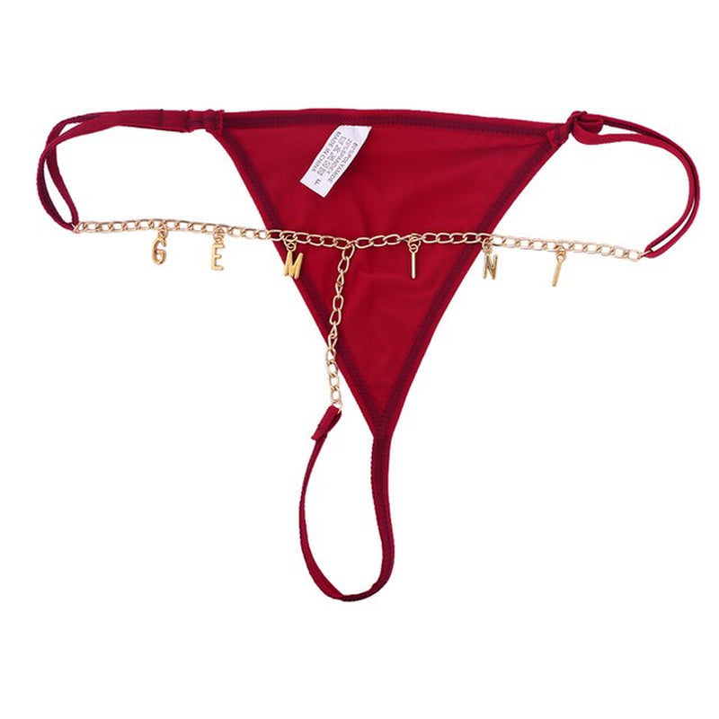 Summer Sexy Custom Name Letter Bikini Lace Thong Waist Chain for Women Silver Color Metal Chain Valentine'S Day Body Jewelry