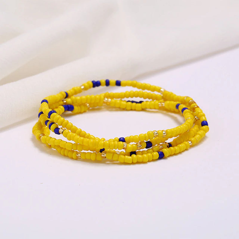 Summer Sexy Bikini Beach Belly Chain for Women Girls Bohemia Colorful Beads Belt Waist Chains Body Jewelry Vintage Waistband