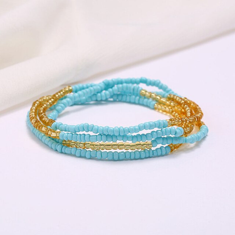 Summer Sexy Bikini Beach Belly Chain for Women Girls Bohemia Colorful Beads Belt Waist Chains Body Jewelry Vintage Waistband