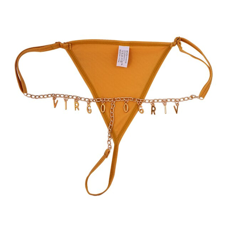 Summer Sexy Custom Name Letter Bikini Lace Thong Waist Chain for Women Silver Color Metal Chain Valentine'S Day Body Jewelry
