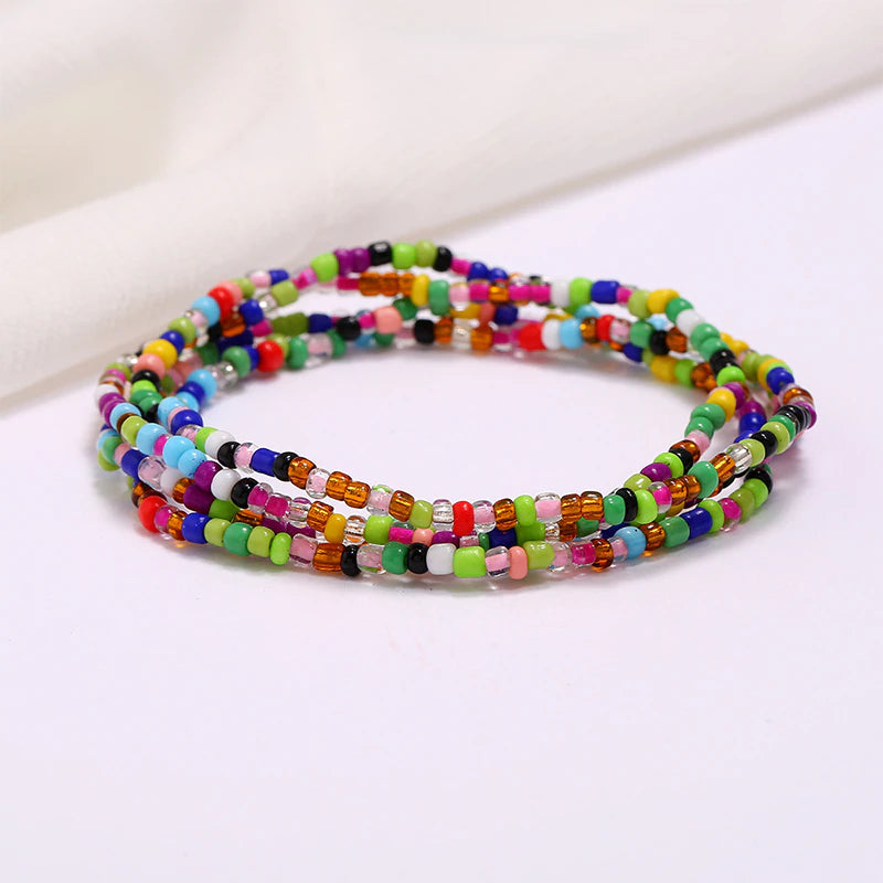 Summer Sexy Bikini Beach Belly Chain for Women Girls Bohemia Colorful Beads Belt Waist Chains Body Jewelry Vintage Waistband