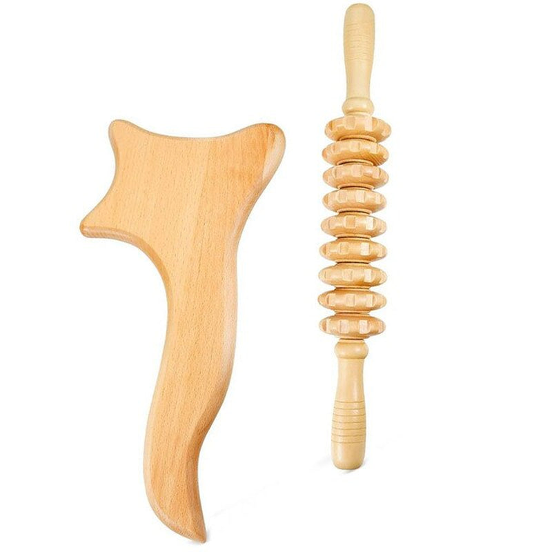 ZONGKUNG Wood Therapy Massager Maderoterapia Kit for Lymphatic Drainage anti Cellulite Body Slimmling Wood Gua Sha Massage Tools