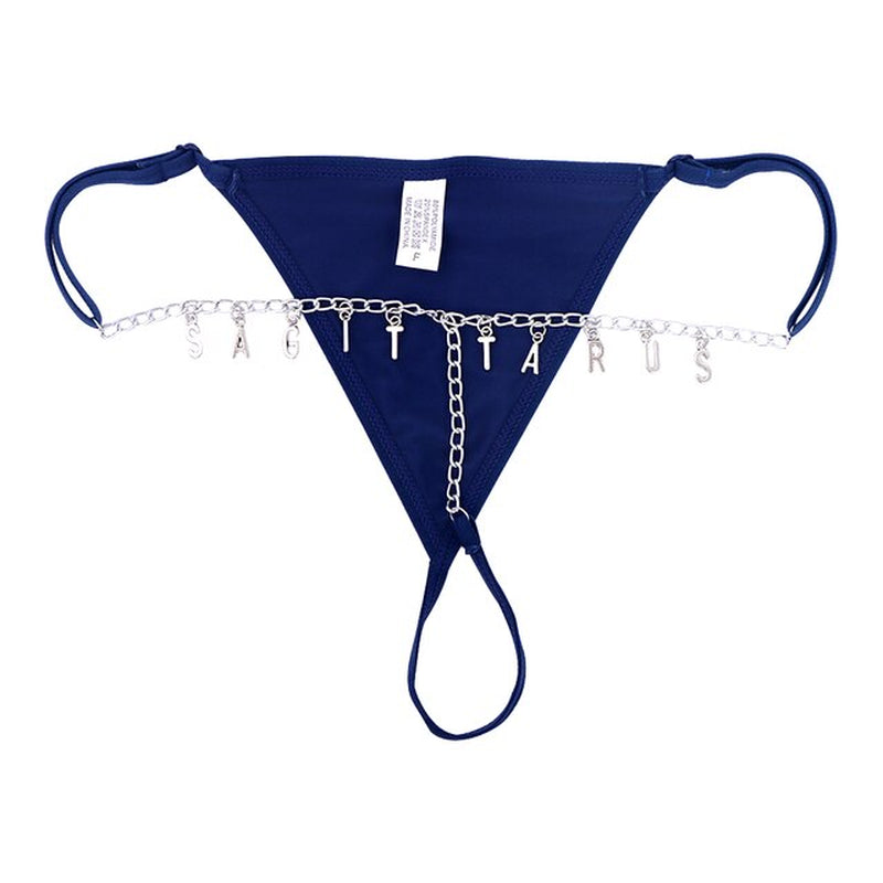 Summer Sexy Custom Name Letter Bikini Lace Thong Waist Chain for Women Silver Color Metal Chain Valentine'S Day Body Jewelry