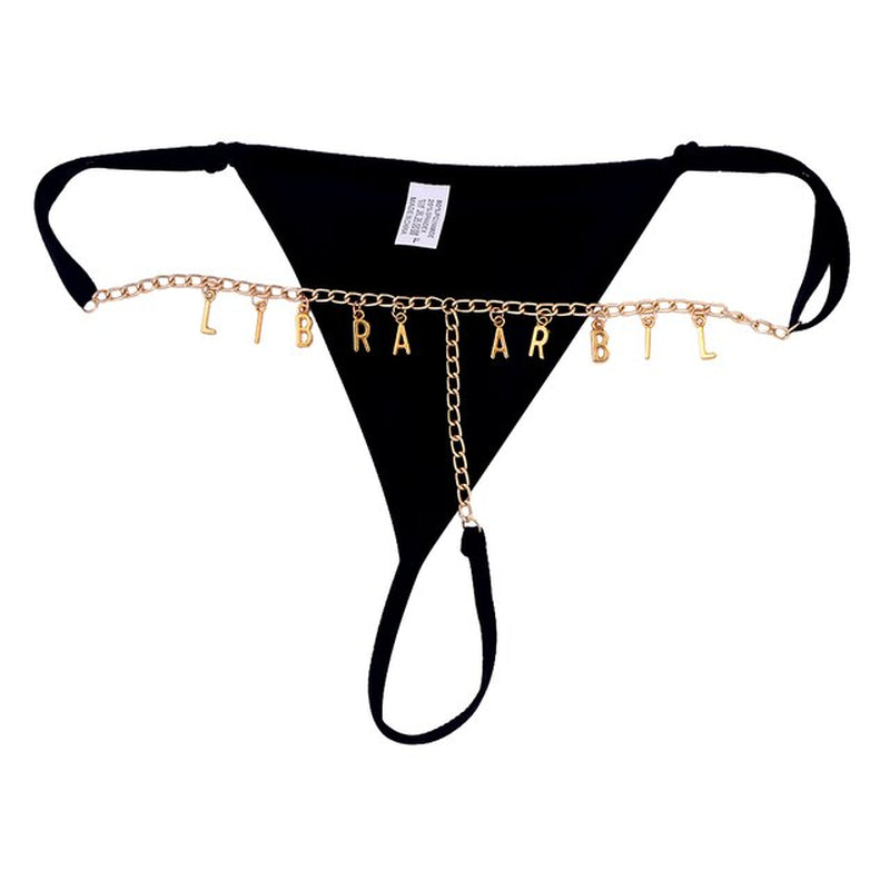 Summer Sexy Custom Name Letter Bikini Lace Thong Waist Chain for Women Silver Color Metal Chain Valentine'S Day Body Jewelry