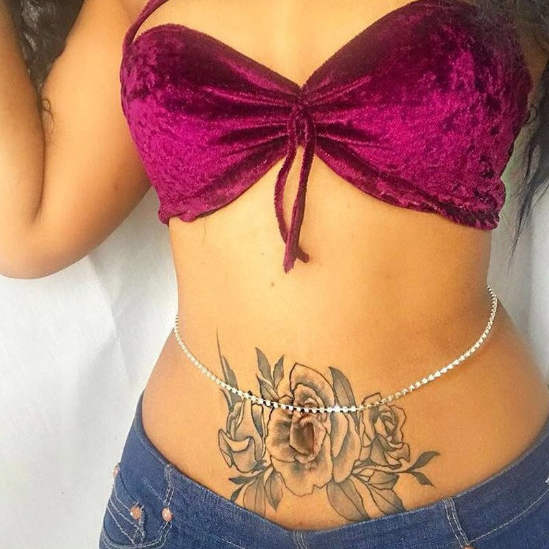 Boho Body Chain Jewelry Beach Waist Belly Bikini Chain for Women and Girls