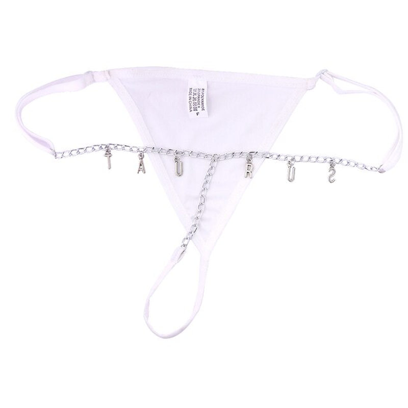 Summer Sexy Custom Name Letter Bikini Lace Thong Waist Chain for Women Silver Color Metal Chain Valentine'S Day Body Jewelry