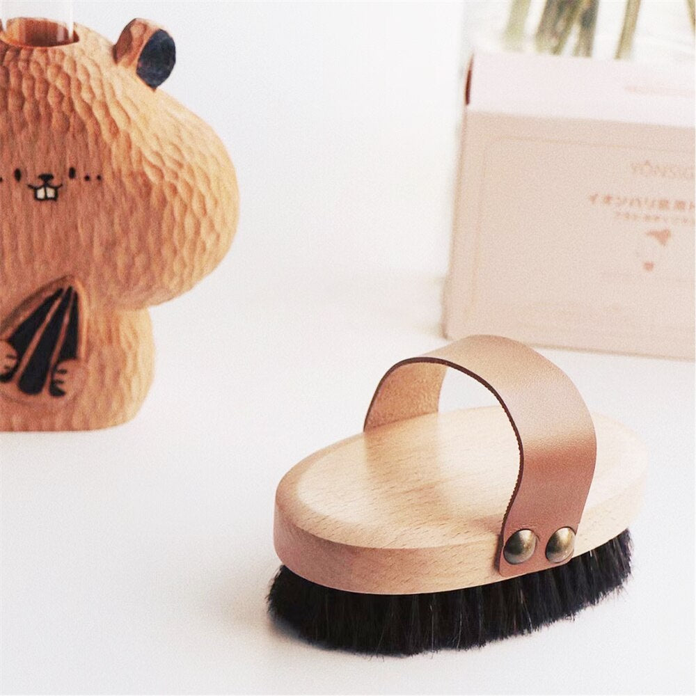 Dry Copper Wire Brush Dredging Body Natural Beech Wood Comb Chicken Skin Dry Brush Exfoliatin Massage Control Blood Circulation