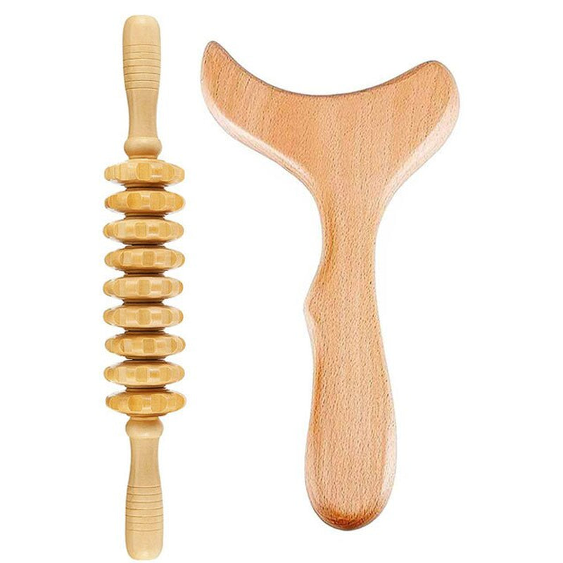 ZONGKUNG Wood Therapy Massager Maderoterapia Kit for Lymphatic Drainage anti Cellulite Body Slimmling Wood Gua Sha Massage Tools