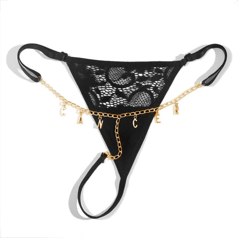 Summer Sexy Custom Name Letter Bikini Lace Thong Waist Chain for Women Silver Color Metal Chain Valentine'S Day Body Jewelry
