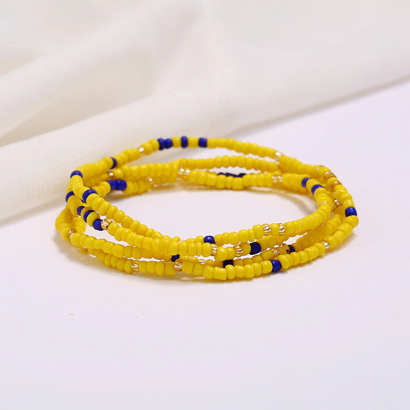 Summer Sexy Bikini Beach Belly Chain for Women Girls Bohemia Colorful Beads Belt Waist Chains Body Jewelry Vintage Waistband